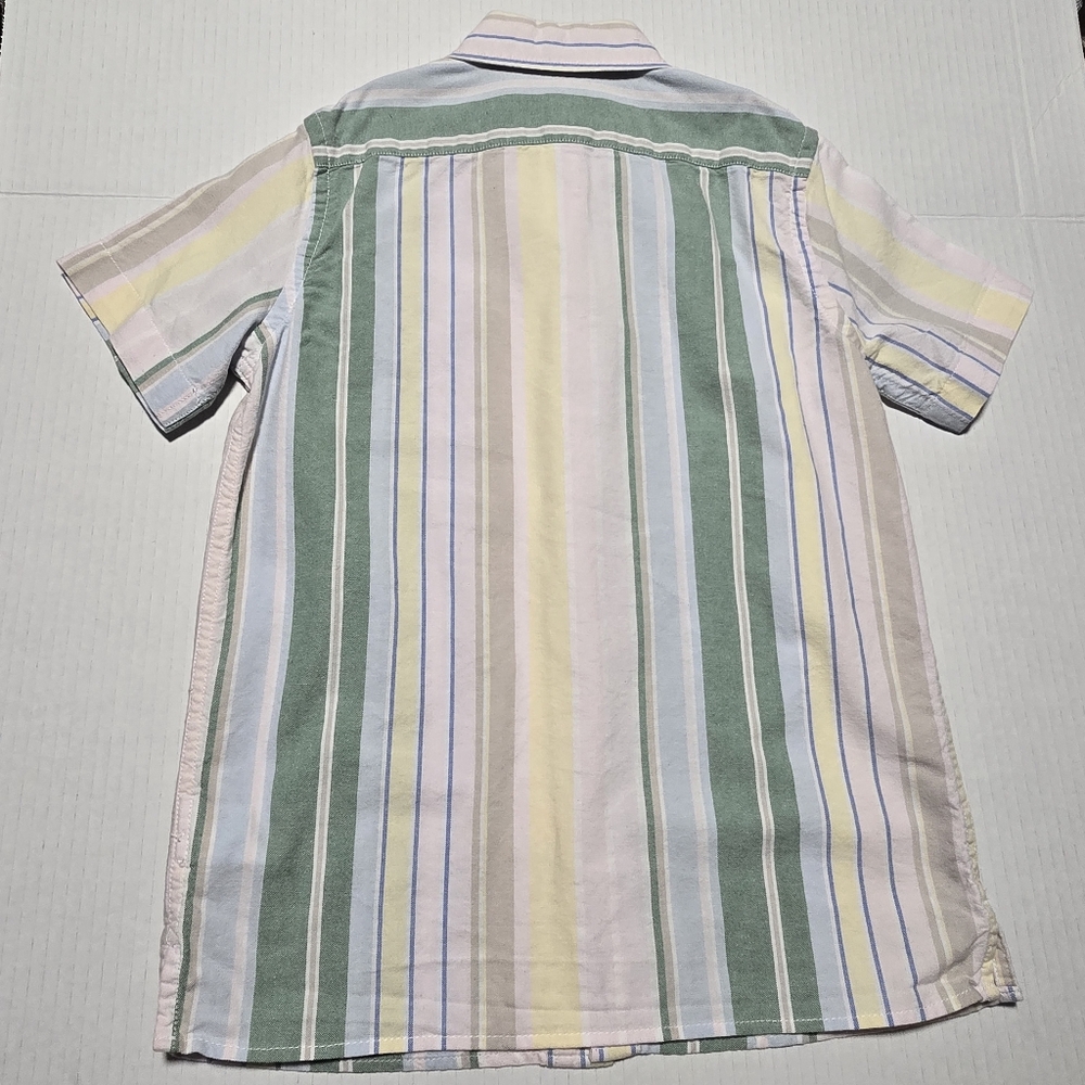 GAP Youtg Boys' Size 7 Striped and Plaid Cotton Shirt Set - Green and Red Bundle - Picture 5 of 14